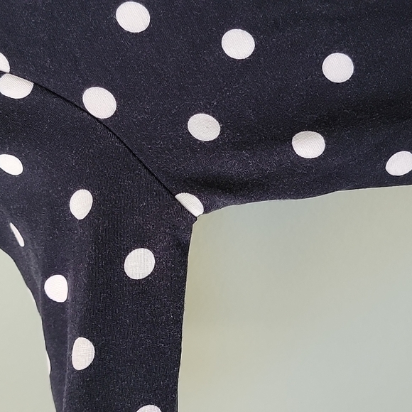 Loft size 10 long sleeve polka dot stretchy dress Twee Workplace Siren - Picture 5 of 10